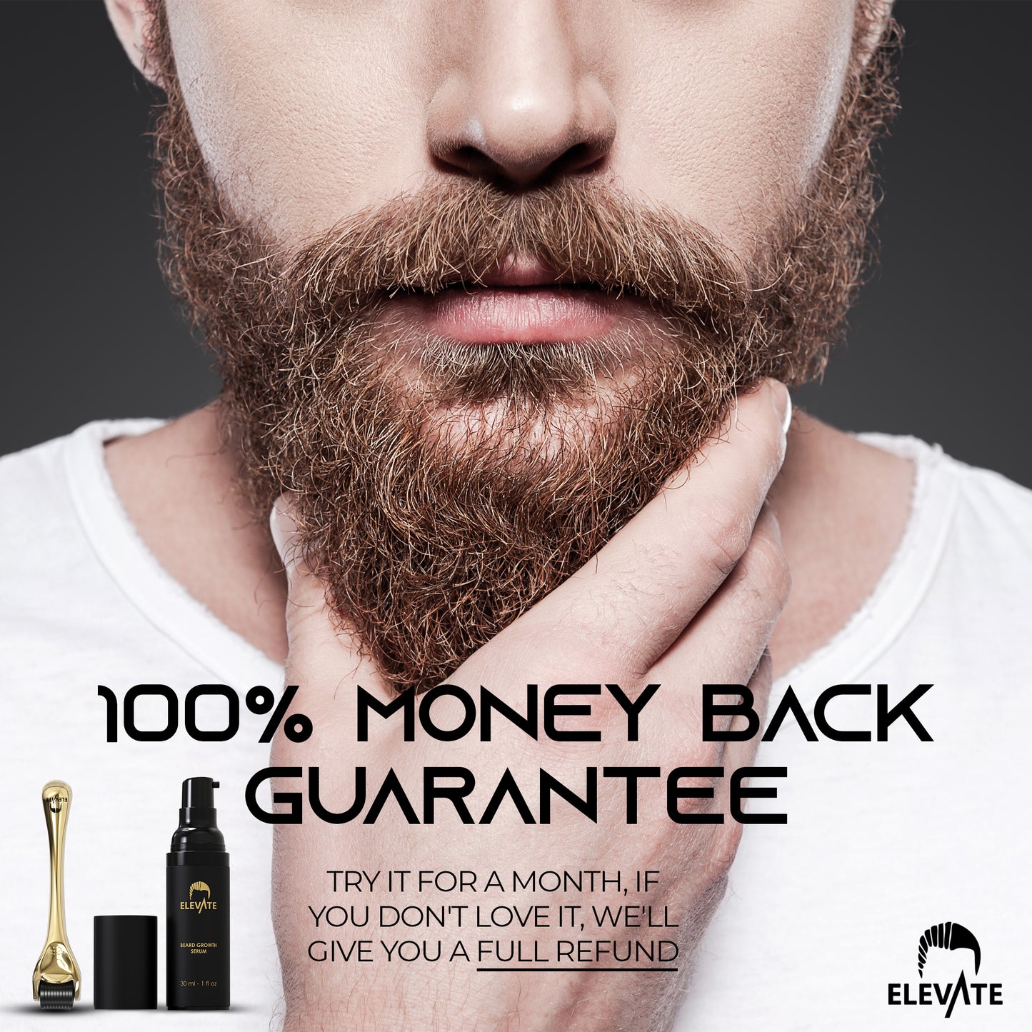 Elevate 2-in-1 Beard Growth Derma Roller Kit