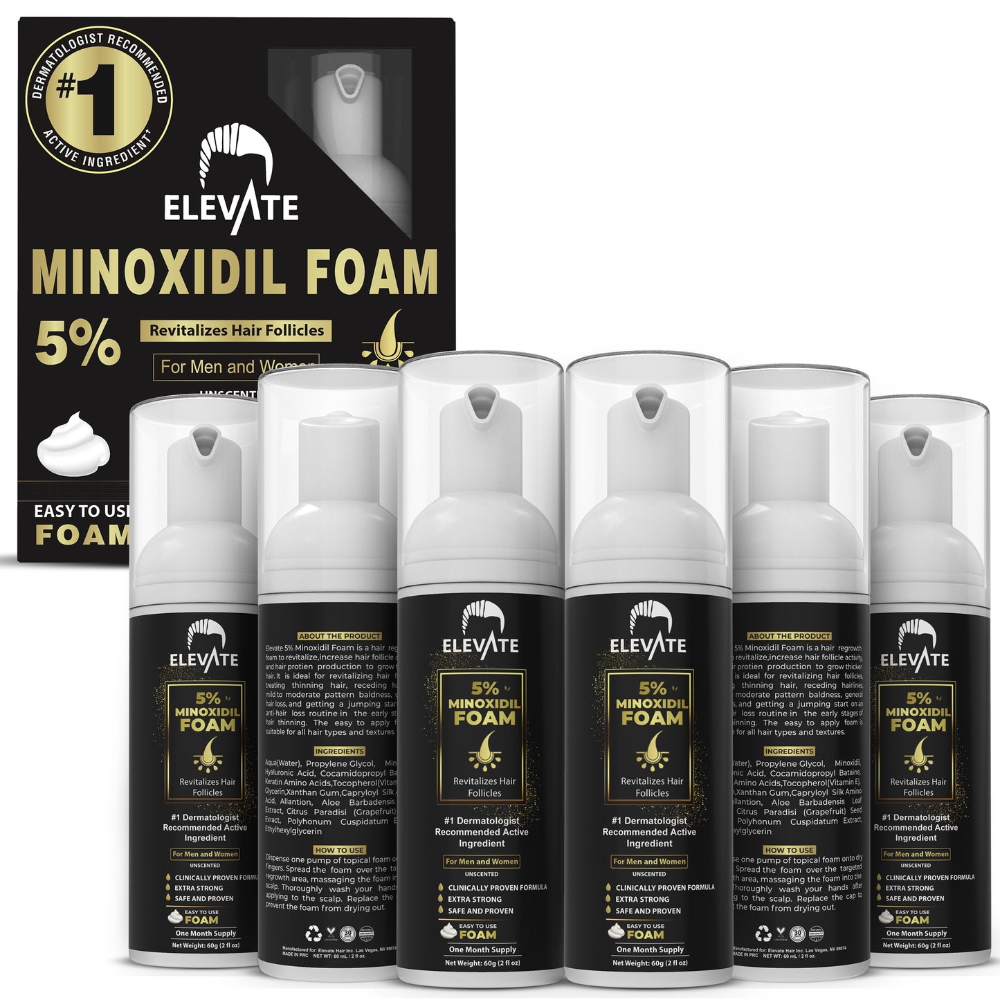 Elevate 5% Minoxidil Hair Growth Foam