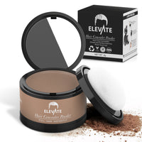Elevate Hair Line Powder Instantly Conceal Hair Loss for Thinning Areas - Root Cover Touch Up with Puff Touch - Instant Gray Coverage