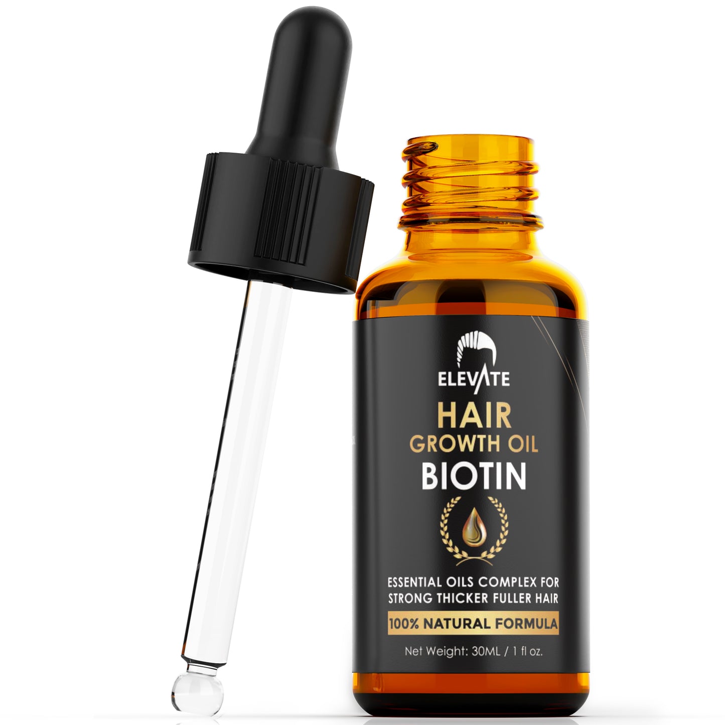 Elevate Hair Growth Oil - Biotin Hair Growth Serum w/ Castor Oil