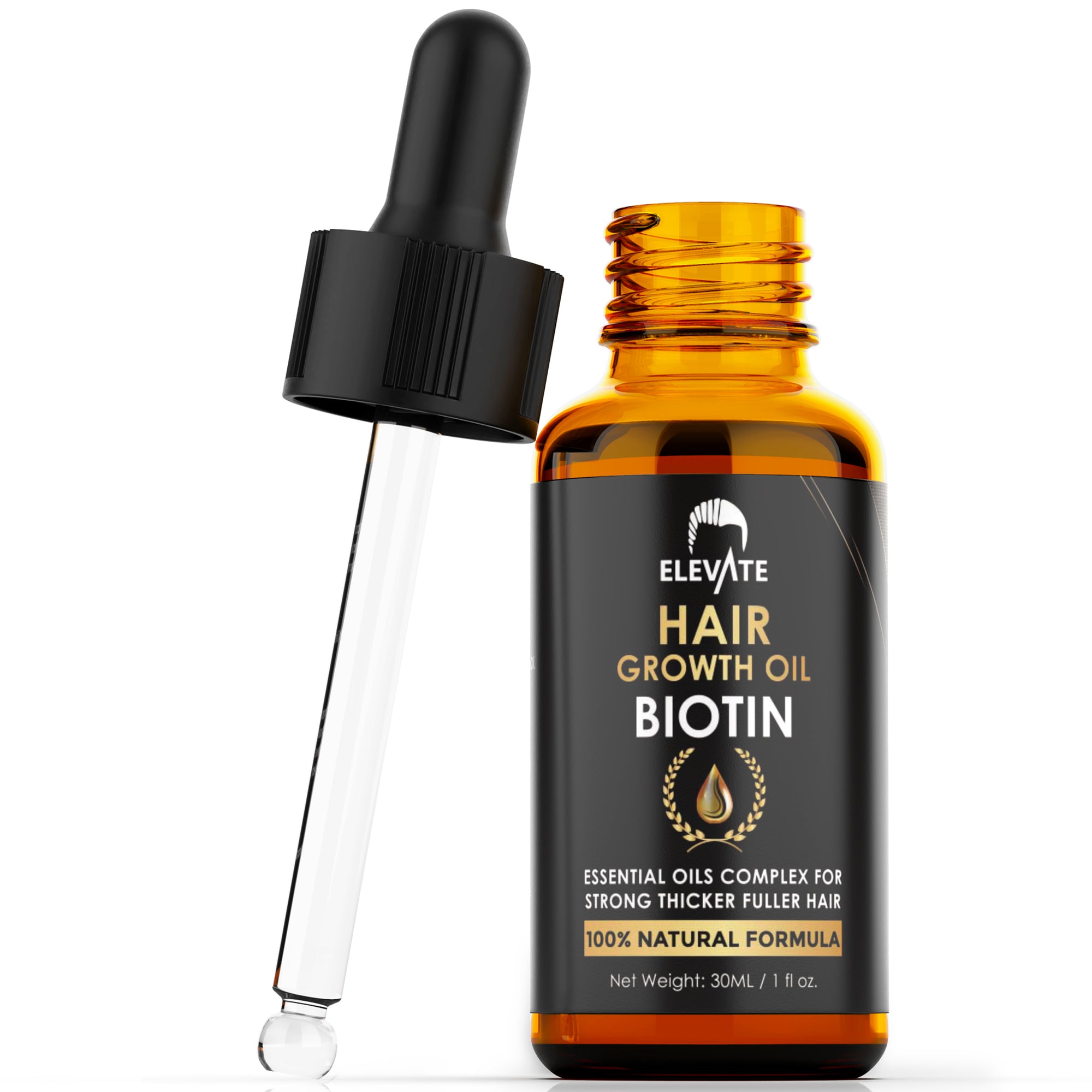 Elevate Hair Growth Oil - Biotin Hair Growth Serum w/ Castor Oil