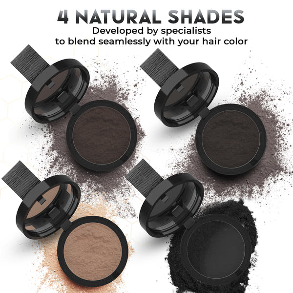 Elevate Hair Line Powder Instantly Conceal Hair Loss for Thinning Areas - Root Cover Touch Up with Puff Touch - Instant Gray Coverage