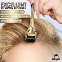 Derma Roller 0.25mm Luxury Gold Edition (for Face, Hair, Skin, Beard)