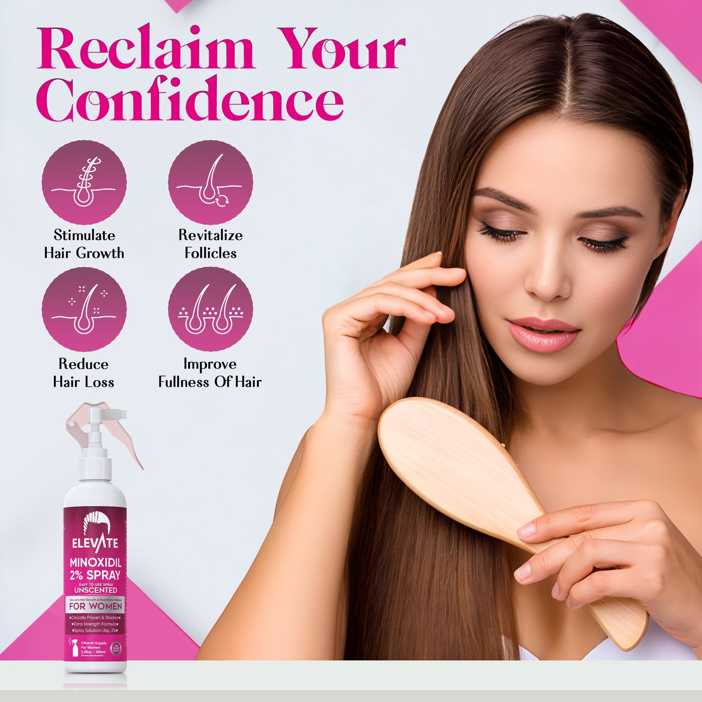 Elevate 2% Minoxidil Hair Growth Spray For Women