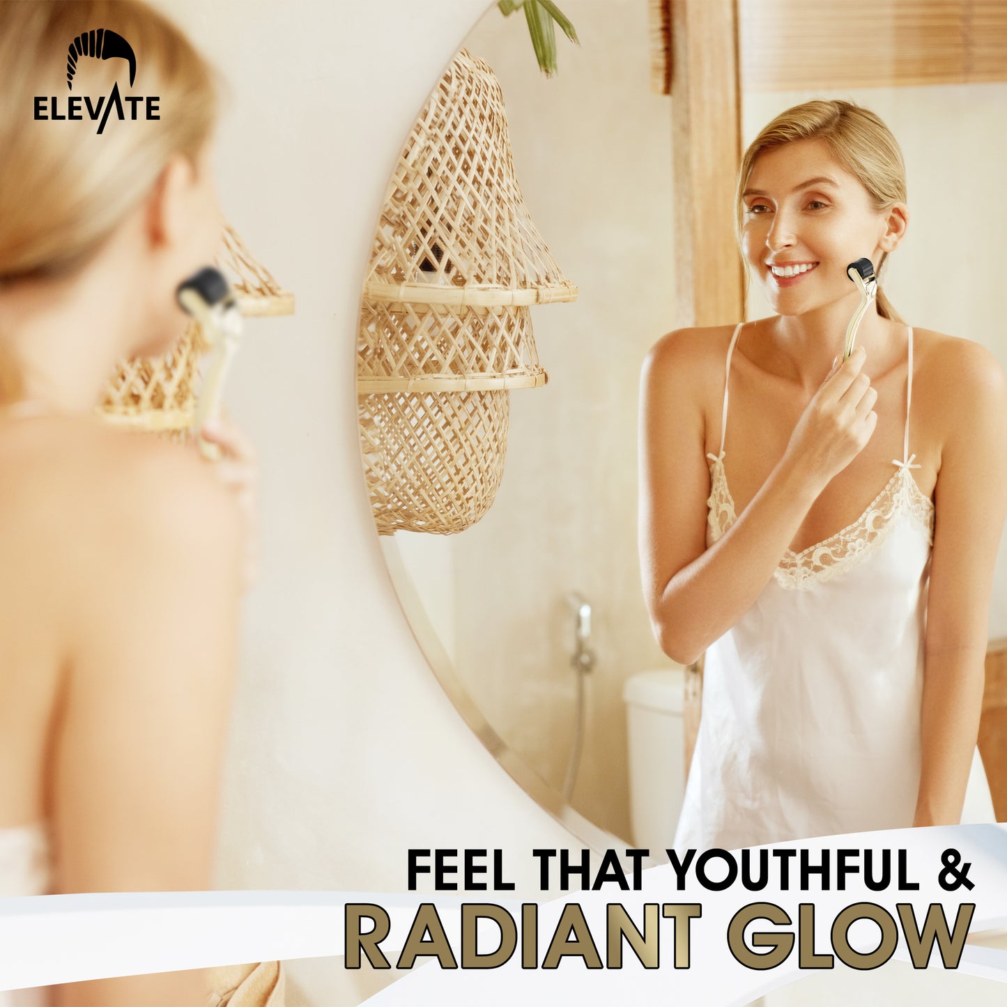 Derma Roller 0.25mm Luxury Gold Edition (for Face, Hair, Skin, Beard)