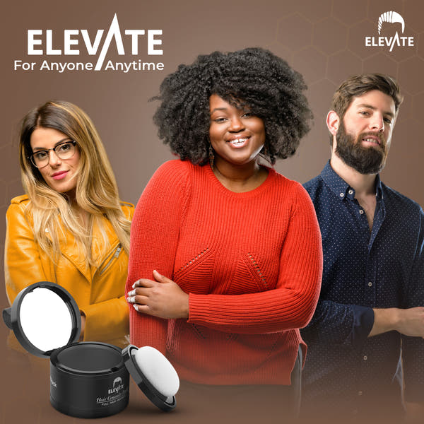 Elevate Hair Line Powder Instantly Conceal Hair Loss for Thinning Areas - Root Cover Touch Up with Puff Touch - Instant Gray Coverage