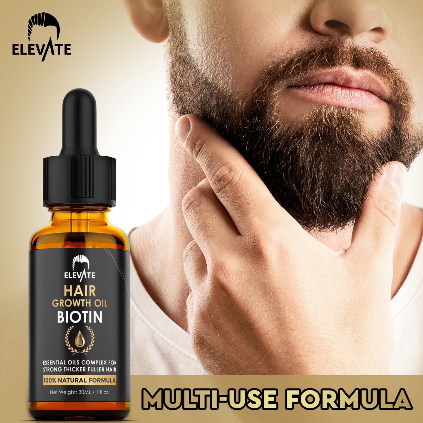 Elevate Hair Growth Oil - Biotin Hair Growth Serum w/ Castor Oil