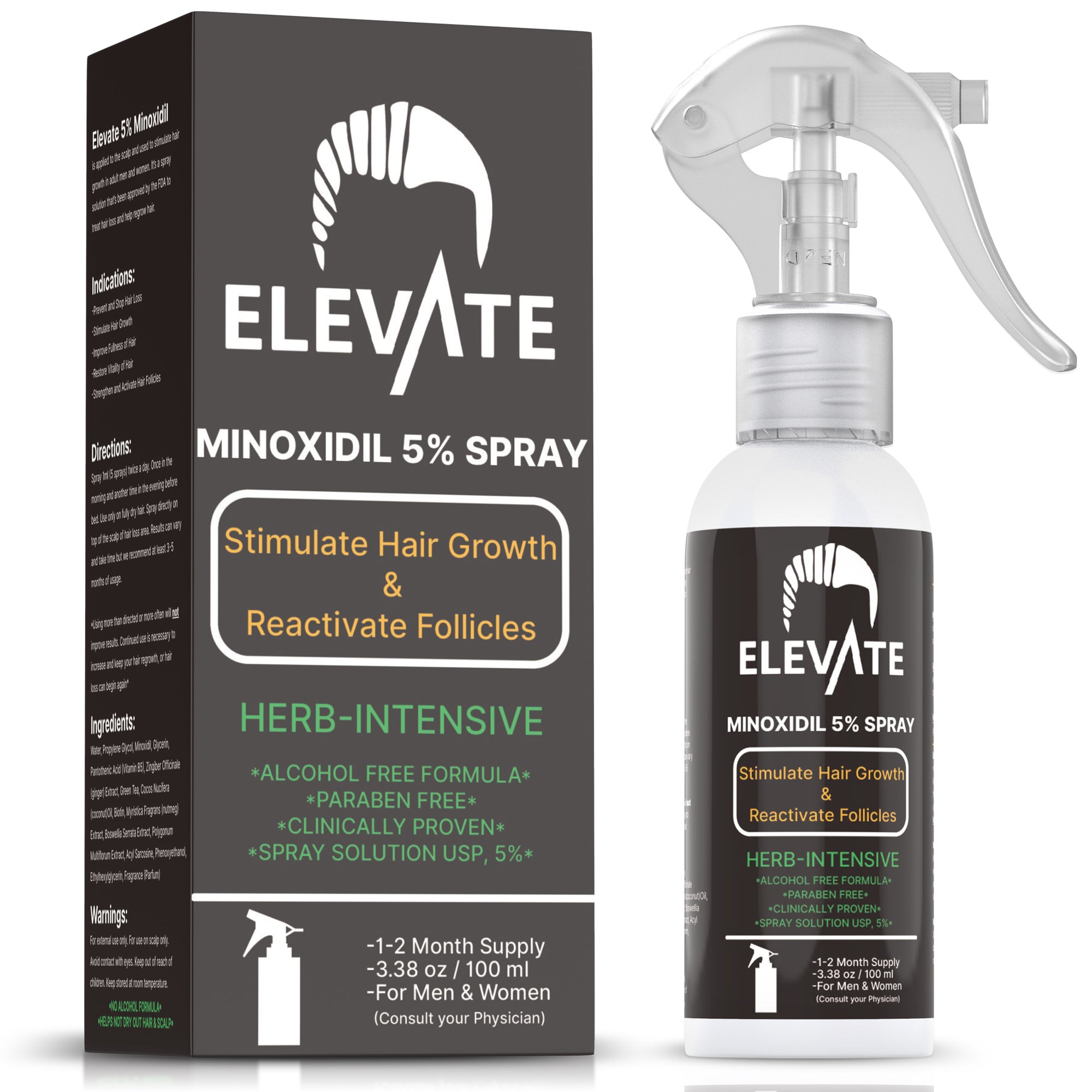 Hair Regrowth Spray (Minoxidil & Finasteride Solution)