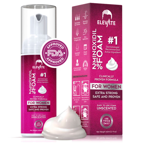 Elevate 2% Minoxidil Hair Growth Foam for Women