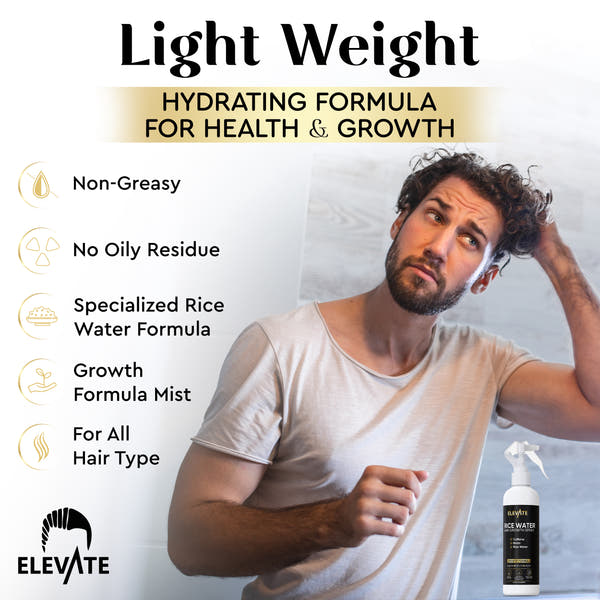 Elevate Rice Water Hair Growth Spray (biotin, caffeine, rice water formula)