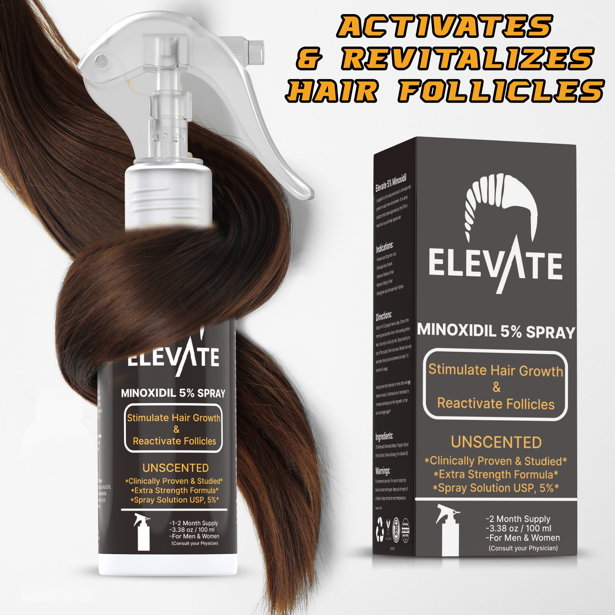 ELEVATE 5% Minoxidil Hair Growth Spray