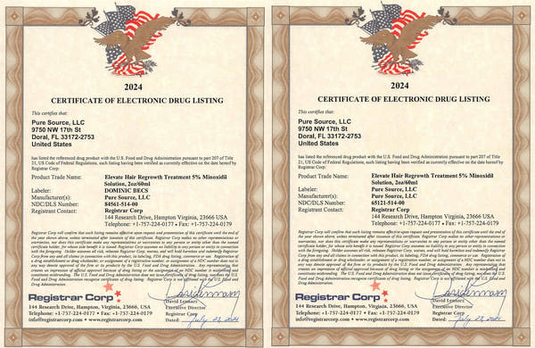 Elevate Hair Regrowth Treatment 5% Minoxidil Solution - NDC 84561-514-00