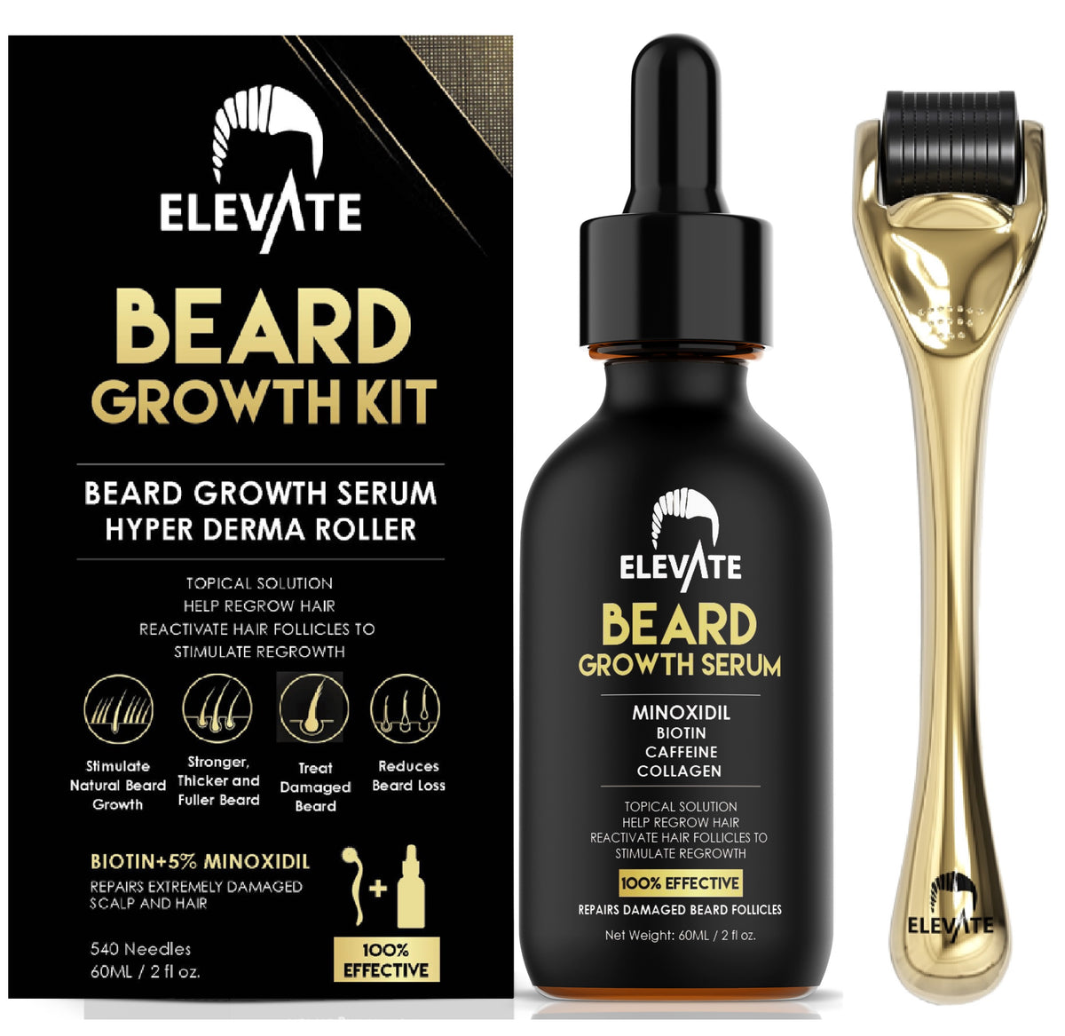 ELEVATE 5% Minoxidil Beard Growth Oil
