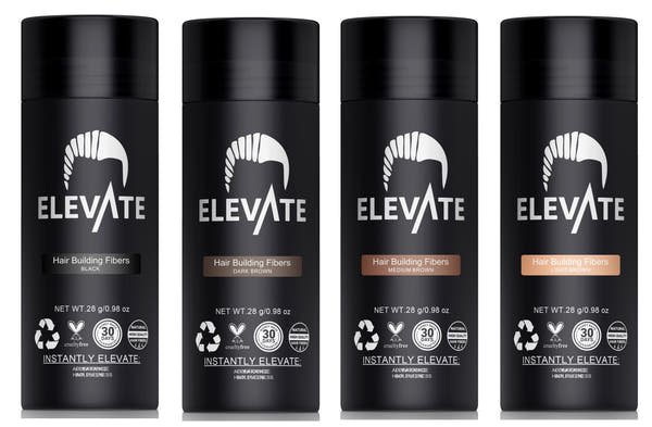 ELEVATE Hair Fibers 100% Natural Keratin Hair Fibers for Men and Women - 28g 0.98oz