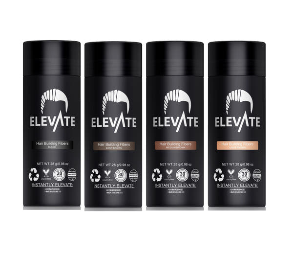 ELEVATE Hair Fibers 100% Natural Keratin Hair Fibers for Men and Women - 28g 0.98oz