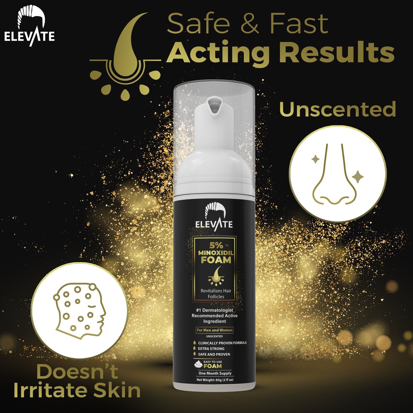 Elevate 5% Minoxidil Hair Growth Foam