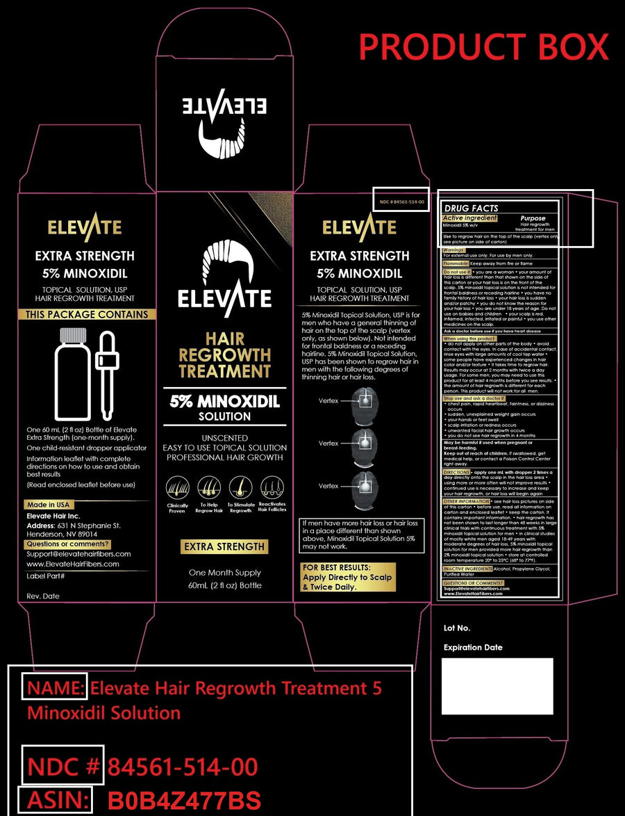 Elevate Hair Regrowth Treatment 5% Minoxidil Solution
