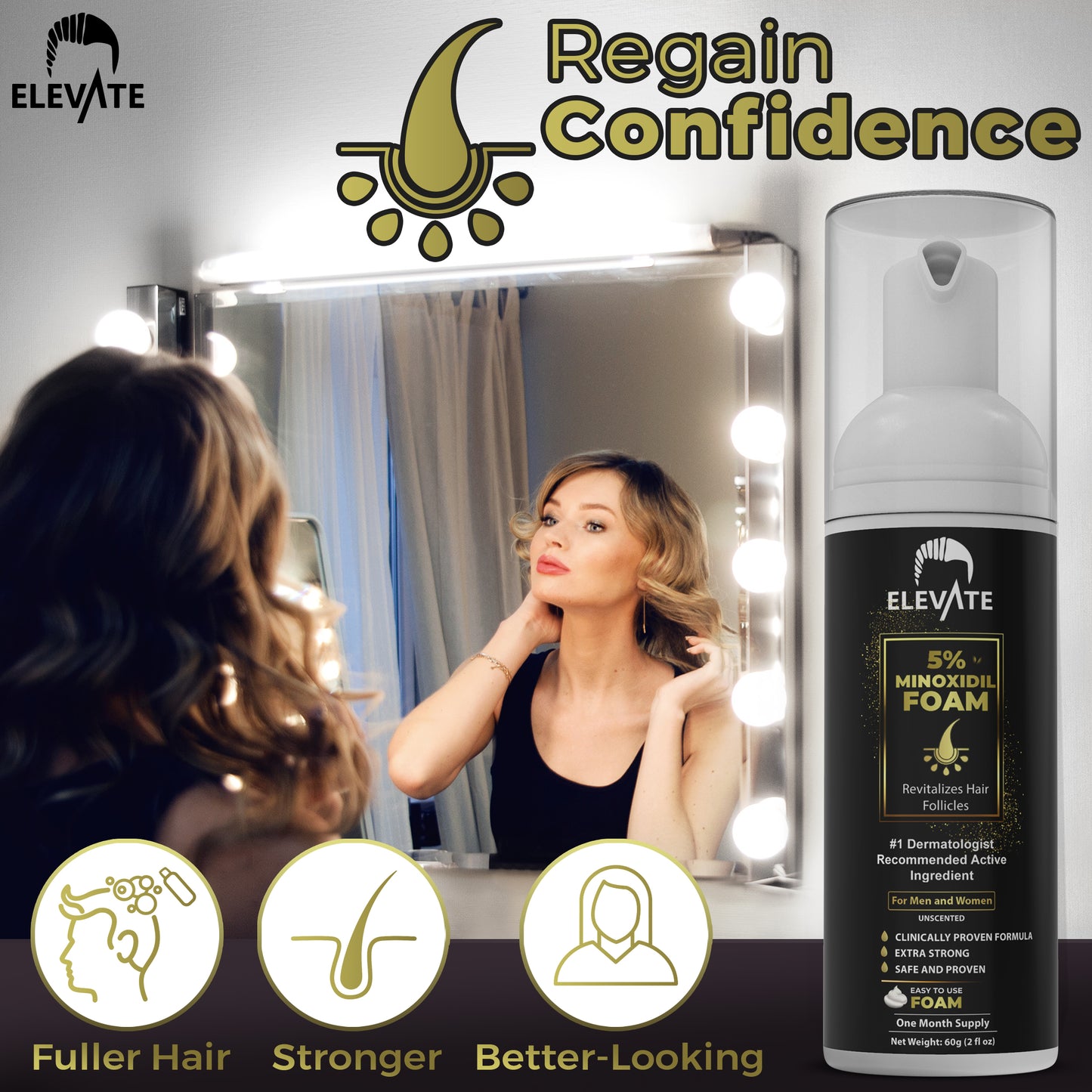 Elevate 5% Minoxidil Hair Growth Foam