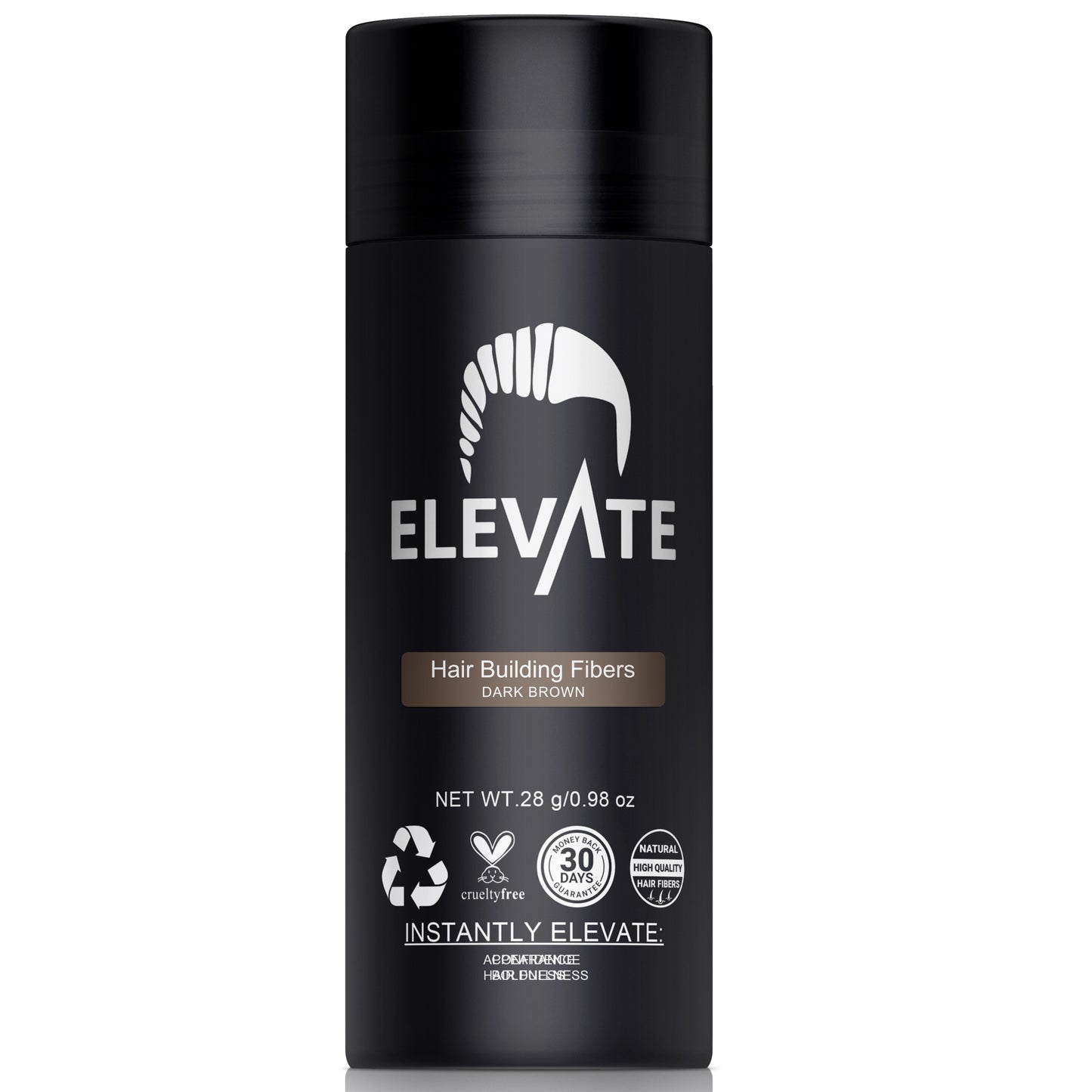ELEVATE Hair Fibers 100% Natural Keratin Hair Fibers for Men and Women - 28g 0.98oz