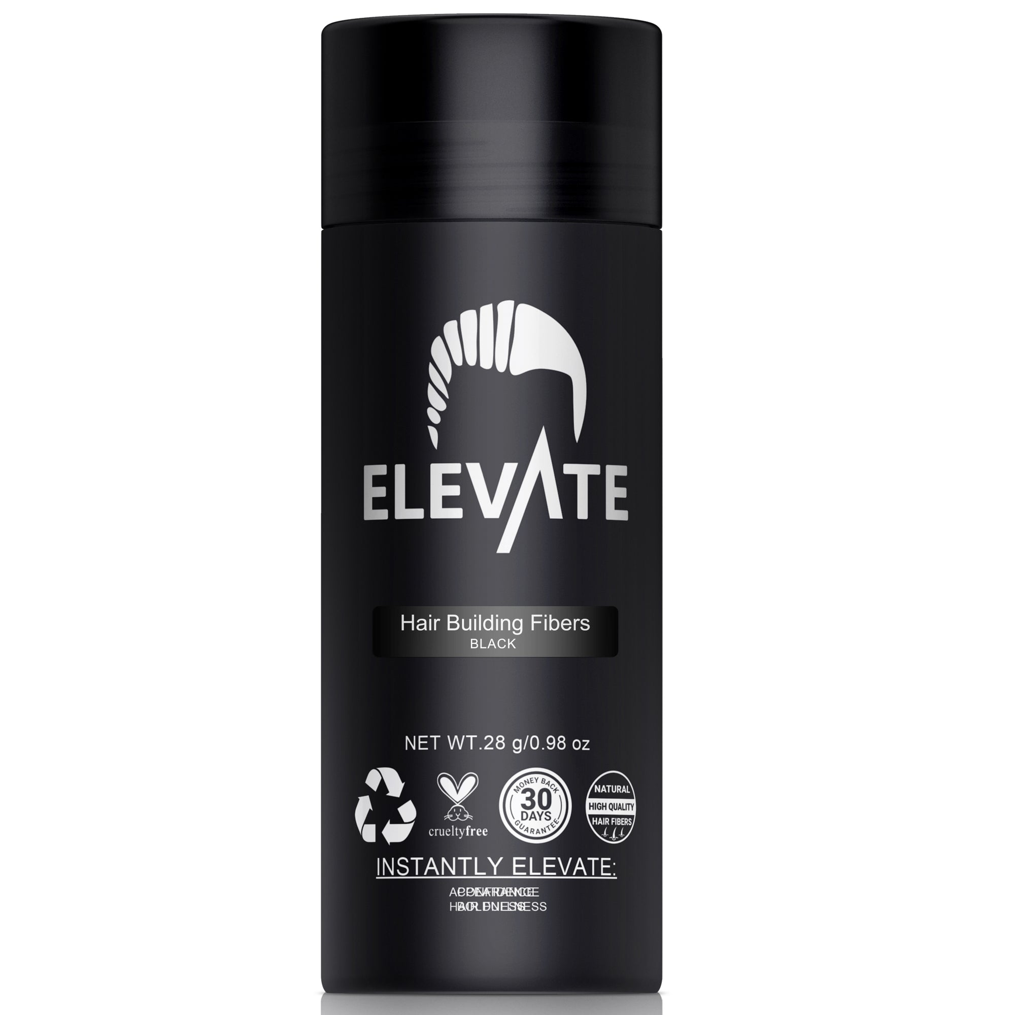 ELEVATE Hair Fibers 100% Natural Keratin Hair Fibers for Men and Women - 28g 0.98oz