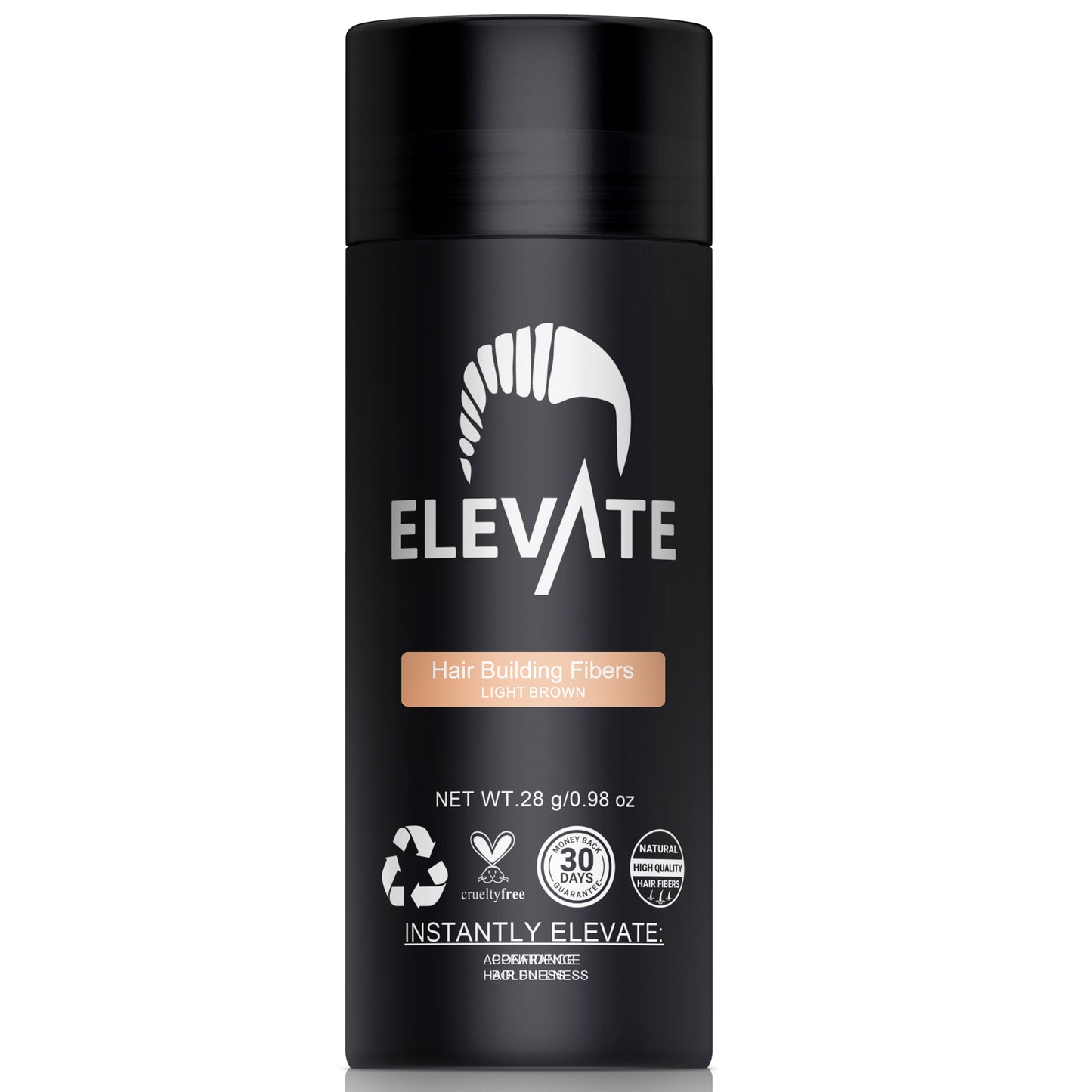 ELEVATE Hair Fibers 100% Natural Keratin Hair Fibers for Men and Women - 28g 0.98oz