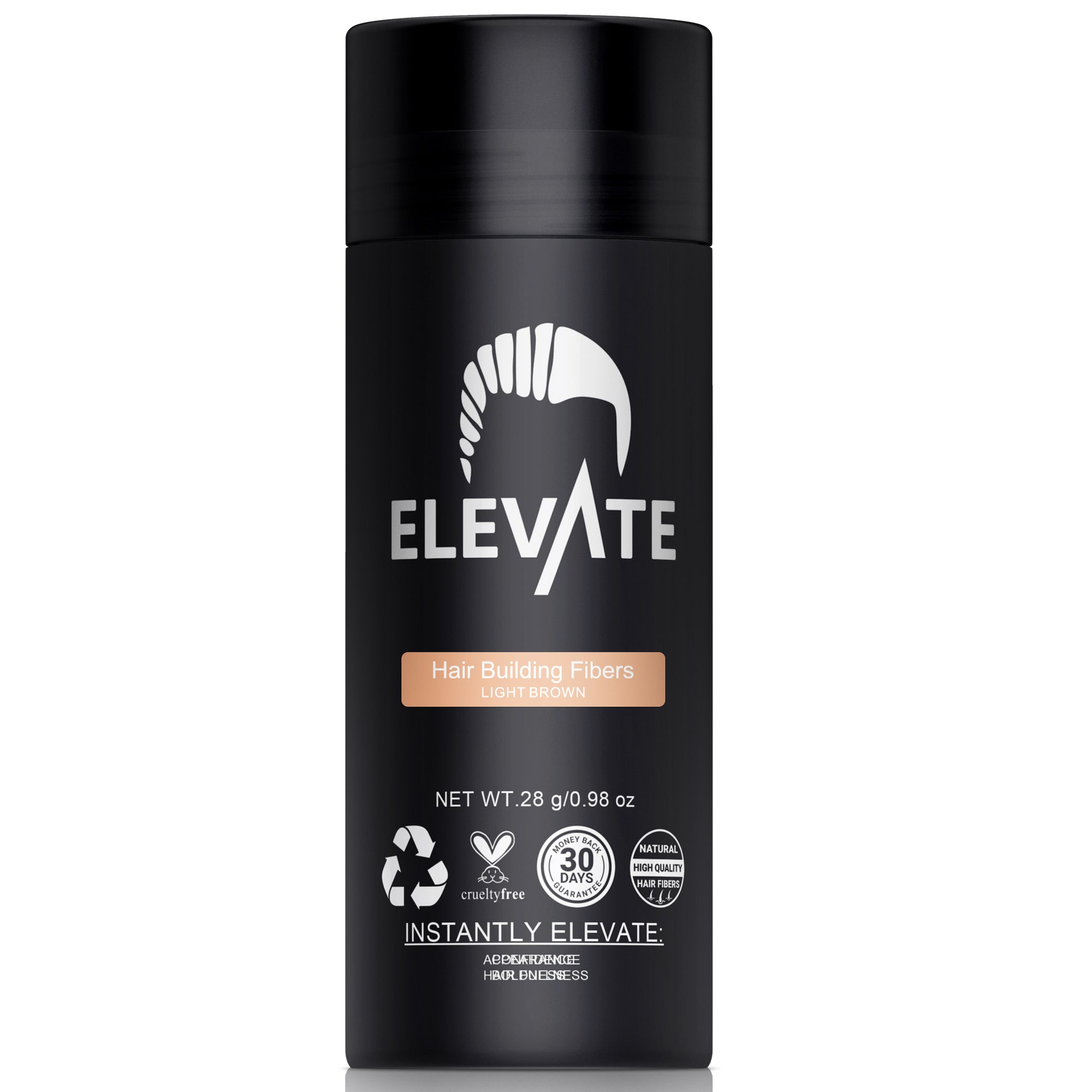 ELEVATE Hair Fibers 100% Natural Keratin Hair Fibers for Men and Women - 28g 0.98oz
