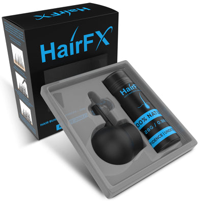 HairFX 2-in-1 Kit - Hair Fibers + Spray Applicator (10 Colors)