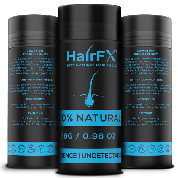 HairFX 2-in-1 Kit - Hair Fibers + Spray Applicator (10 Colors)