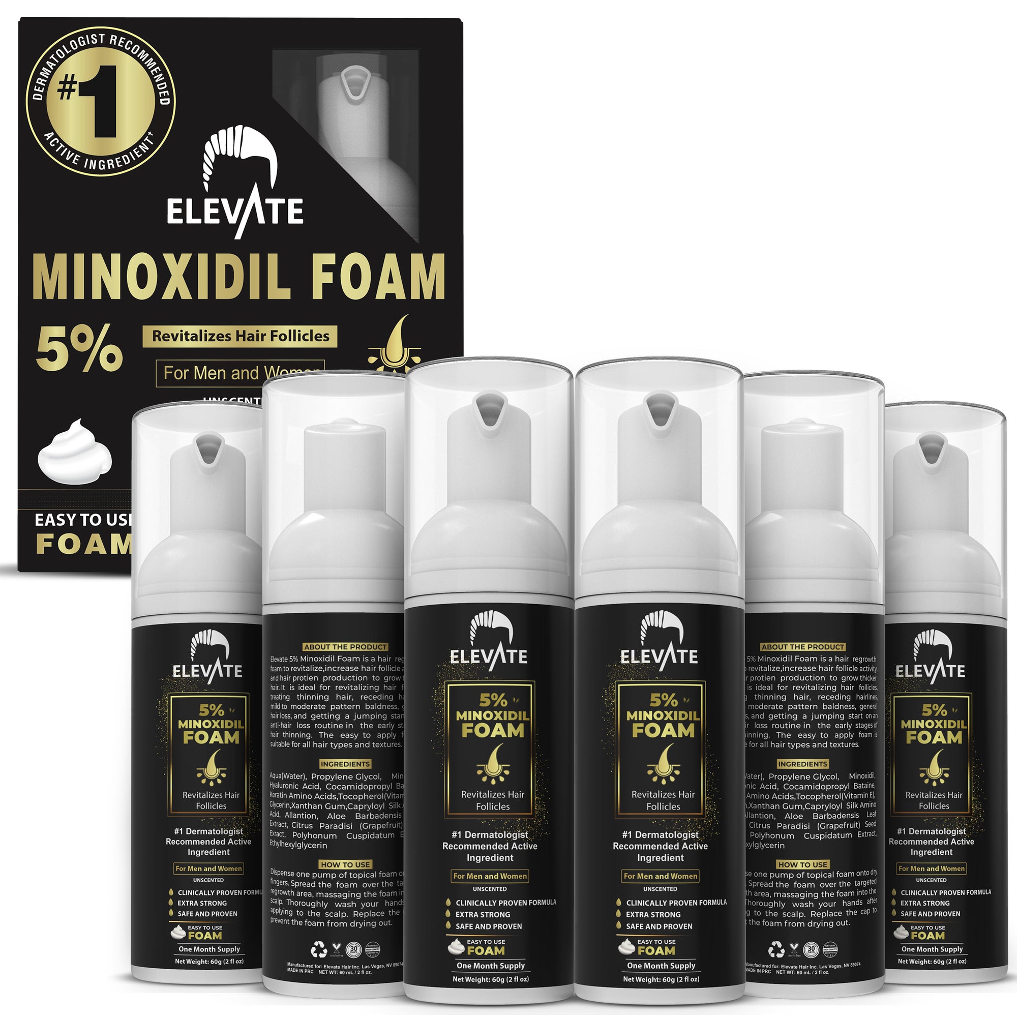 Elevate 5% Minoxidil Hair Growth Foam