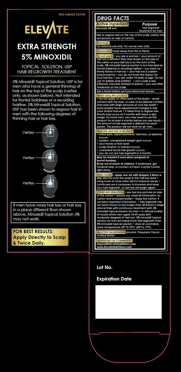Elevate Hair Regrowth Treatment 5% Minoxidil Solution - NDC 84561-514-00