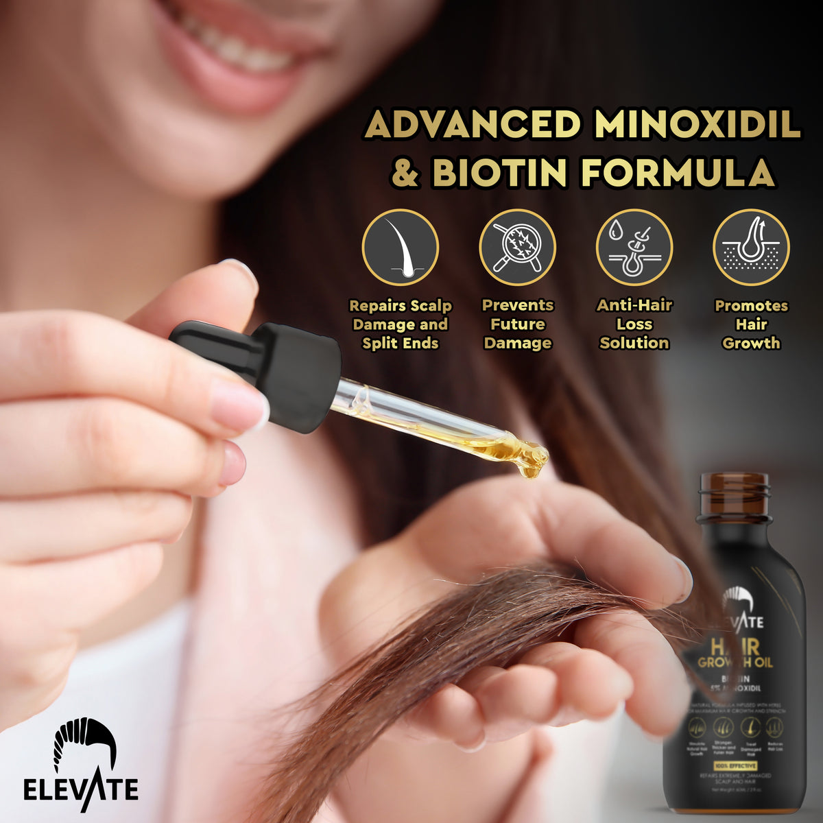 ELEVATE 5% Minoxidil Hair Growth Oil