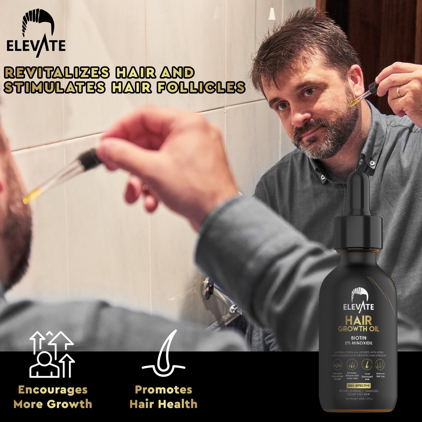 ELEVATE 5% Minoxidil Hair Growth Oil