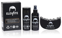 ELEVATE Hair Ultimate Perfecting 3-in-1 Kit Set Includes Hair Fibers | Locking & Setting Hold Hair Spray | Hairline Optimizer Comb