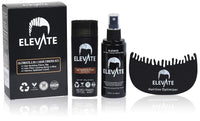 ELEVATE Hair Ultimate Perfecting 3-in-1 Kit Set Includes Hair Fibers | Locking & Setting Hold Hair Spray | Hairline Optimizer Comb