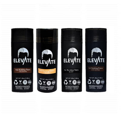 ELEVATE Hair Fibers 100% Natural Keratin Hair Fibers for Men and Women - 28g 0.98oz