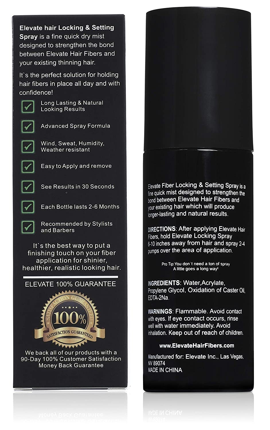 Elevate Hair Fiber Locking & Setting Hold Spray